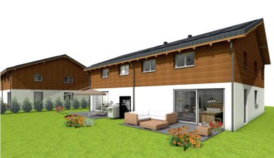 Neubau Doppelhaushälfte - energieeffizient mit PV Anlage und Kaminofen, schlüsselfertig, Festpreis