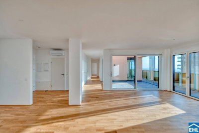 Skyline-Feeling im 34. Stock des Q-Tower mit Südost-Ausrichtung