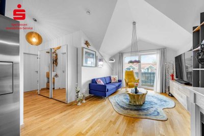 Licht, Luft & Raum – moderne Dachgeschosswohnung mit zwei TG-Stellplätzen