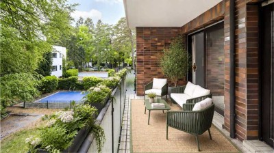 3-Zimmer-Wohnung mit großzügiger Terrasse und Gemeinschaftspool in Berlin-Grunewald