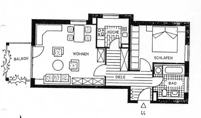 Geschmackvolle, modernisierte 2-Raum-Wohnung in Buchloe