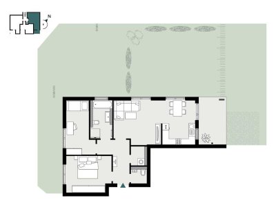 3-Zi.-Whg. Ortsrandlage