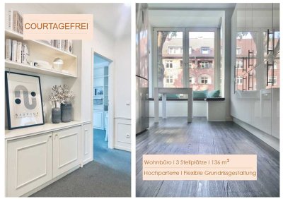 Courtagefrei • 4-Zi-Wohnbüro mit 3 TG-Stellplätzen nahe dem Alsterlauf