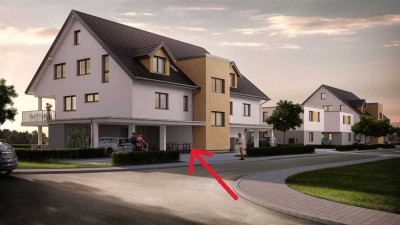 Erstbezug: Geschmackvolle 2-Raum-Terrassenwohnung mit geh. Innenausstattung. Carport vor der Tür