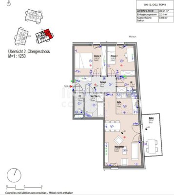 Erstbezugs 3-Zimmer-Wohnung mit großem Ostbalkon im neuen Stadtviertel - provisionsfrei