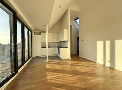 Penthouse mit moderner Ausstattung und Terrasse mit Weitblick