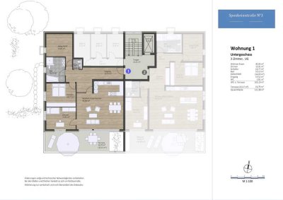Moderne 3-Zimmer-Wohnung mit Balkon und Garten im 1. OG in Toplage