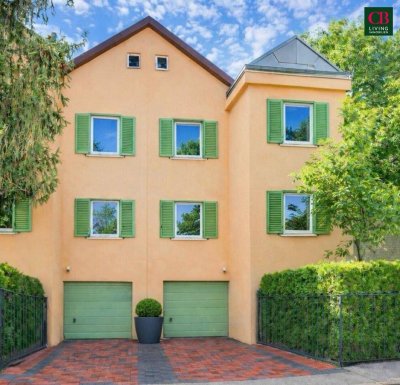 Stylische Doppelhaushälfte mit Wintergarten, Terrasse und Gartenlounge