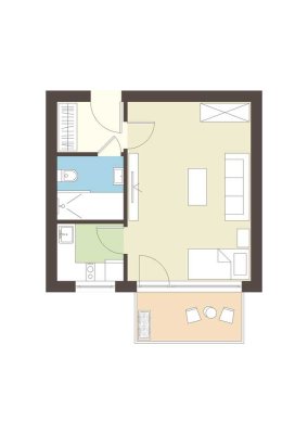 Appartement mit EBK und Balkon in zentraler ruhiger Lage