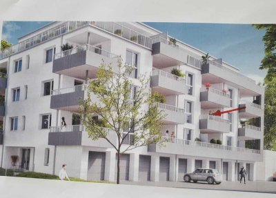 Neubau-Erstbezug , Behindertengerechte exklusive 2 Zimmerwohnung mit Balkon und Einbauküche