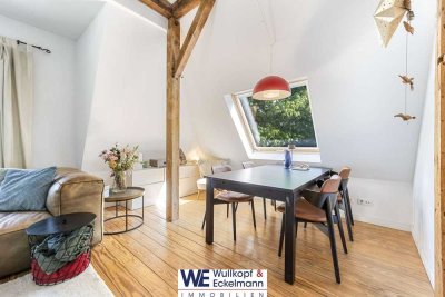 Dachgeschoss, Balkon, Garten - in charmanter Kaffeemühle