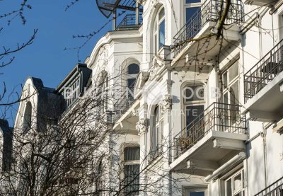 Lichtdurchflutete Altbauwohnung mit Zugang zum Isebekkanal in HH-Harvestehude