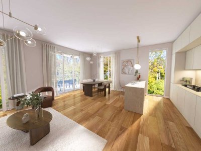 Wohnen mit Grünblick in den "Sieben Lerchen"-  Neubau-Erdgeschosswohnung in Essen Stadtwald