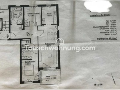 Tauschwohnung: Suchen Wohnung mit Garten, haben günstige 90m2 Wohnung