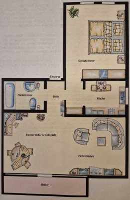 2 Zimmer Wohnung in Niederkassel am Rhein