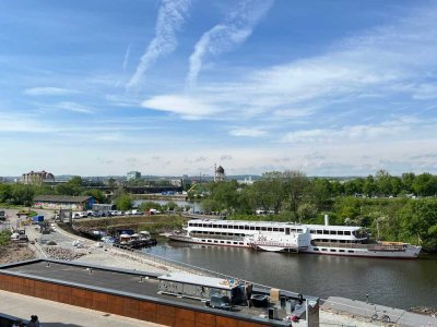 * exklusives Penthouse mit grandiosem Ausblick, Dachterrasse, gemütlichem Kamin und Sauna *