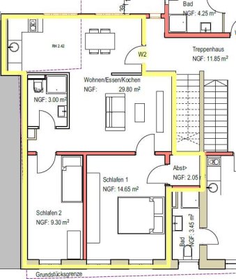Komplett Sanierte Wohnung mit zweieinhalb Zimmern