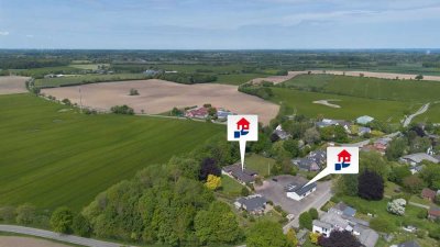 Winkelbungalow mit Poolhaus, PV-Anlage, neuer Wärmepumpe und großer Speditionshalle