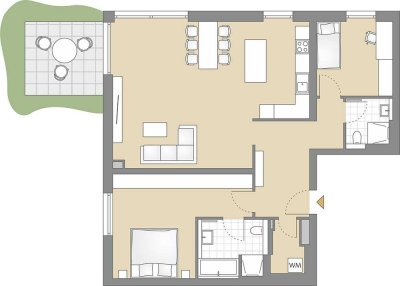Wunderschöne 3-Zimmer Wohnung mit Garten! (301)