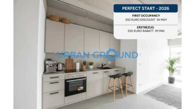 Mietrabatt - Erstbezug: 2-Zimmer Wohnung mit EBK & Balkon, 5 Min. zur U5