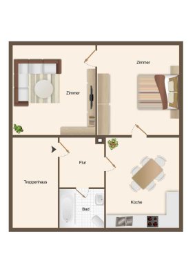 2-Zimmer-Wohnung (EG) mit Blick ins Grüne