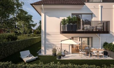 Die Alternative zum Haus! Große Familienwohnung mit Hobbyraum und 150m² Süd-Westgarten!