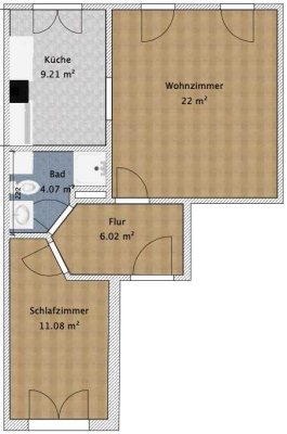 Schöne frisch sanierte Zweizimmerwohnung in Zentrumnähe zur Miete