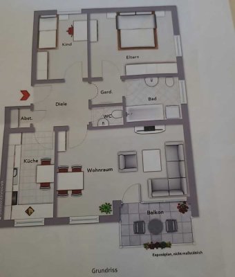 3-Zimmer Erdgeschosswohnung mit Balkon in Oberreitnau (Lindau)