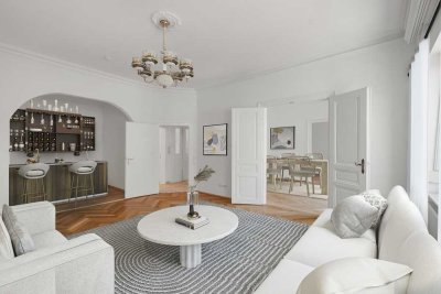 Erstbezug nach Sanierung mit Balkon: Exklusive 4-Raum-Wohnung mit lux. Innenausstattung in Karlsruhe