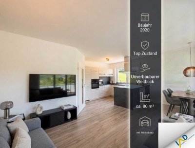 Neubau 2020: Helle 3-Zimmer-Wohnung mit unverbaubarem Ausblick