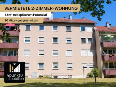 Vermietete 2-Zimmer-Wohnung mit späterem Potenzial