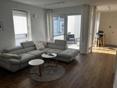 *Neubau* Geschmackvolle 3-Zimmer-Penthouse-Wohnung mit toller Innenausstattung, Dachterrasse & EBK