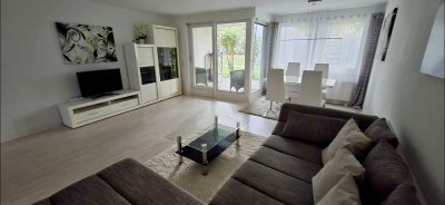 Möblierte 2-Zi. Terrassen-Wohnung mit EBK+TG+Aufzug S-Bahnnähe