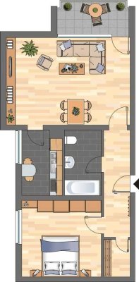 Demnächst frei! 1,5-Zimmer-Wohnung in Neustadt an der Weinstraße