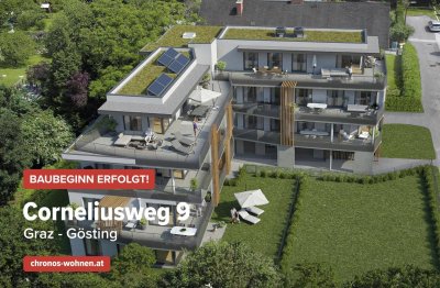 BAUBEGINN ERFOLGT! Neubauprojekt in Ruhelage in Gösting! 2-Zimmerwohnung mit SÜD-Balkon!