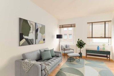 Krefeld-Uerdingen, helle, modernisierte Zweizimmer-Wohnung