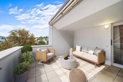 Möbliert oder Unmöblierte Dachgeschosswohnung mit sonniger Terrasse