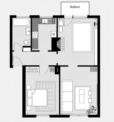 Freundliche 3-Raum-Wohnung mit EBK und Balkon in Wuppertal