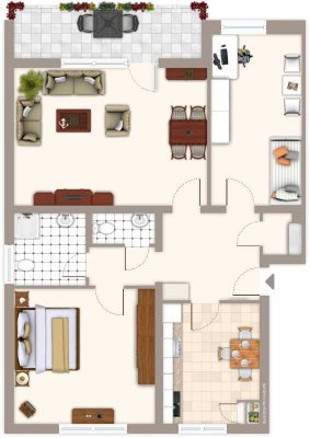 Familienwohnung! gut gschnittene 3-Zimmer-Wohnung im Erdgeschoss mit Balkon