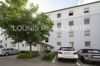 3,5 Zi- Wohnung in ruhiger Lage im 1. OG mit Balkon und Ausblick ins Grüne inkl. Stellplatz und Möbl
