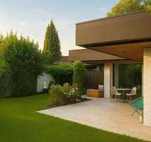 Designklassiker in Grünwald - Sepp Ruf Bungalow  - Schwimmbad und Sauna - zwei Einheiten