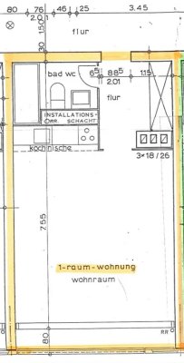 Von privat: 1 Zimm 34 qm mit Balkon und EBK direkt beim Elbe Einkaufszentrum