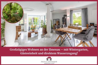 Großzügiges Wohnen an der Ilmenau – mit Wintergarten, Gästeeinheit und direktem Wasserzugang!