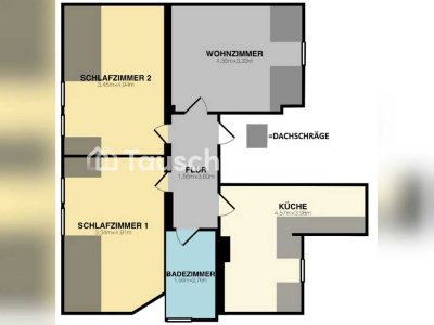 Tauschwohnung: 3 Zimmer Wohnung für 2 Personen