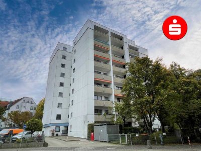Über den Dächern von Erlenstegen - barrierefreie 2,5-Zimmer-Wohnung im 7. Stock mit Loggia