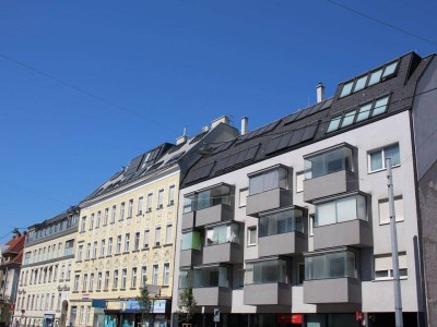 WAGRAMER STRASSE, sonnige 64 m2 Neubau mit 4 m2 Loggia, 3 Zimmer, Komplettküche, Wannenbad, Parketten, U1-Nähe
