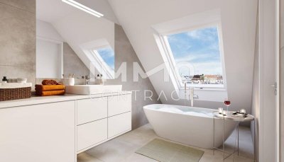 Wohnen im Dachgeschoß! 3 Zimmer, 2 Bäder en-suite! NEUBAU!