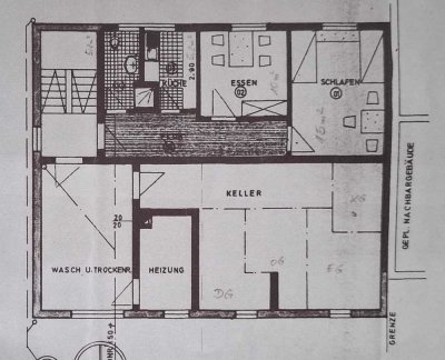 2-Zimmer-Wohnung Souterrain mit EBK