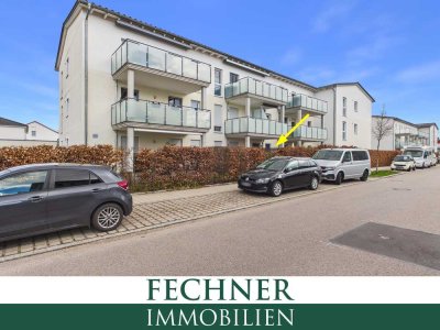 Modernes Wohnen in Friedrichshofen! 2-ZKB-Erdgeschosswohnung inkl. EBK, Garten und TG-Stellplatz!