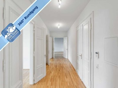 Exklusives Wohnen im Zentrum von Leipzig: wunderschöne 5-Zimmer-Wohnung mit 2 Balkonen und Kamin